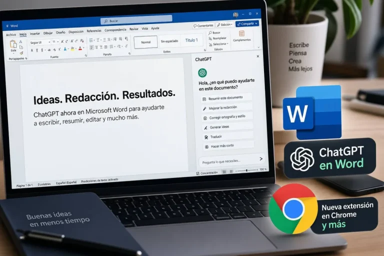 chatgpt microsoft word — ChatGPT llega a Word y suma extensiones de Chrome y cuentas múltiples