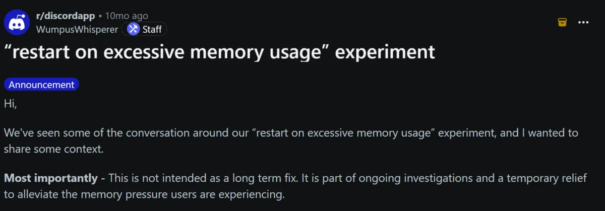 Discord game mode — Discord is working on a Game Mode that reduces CPU and GPU usage while gaming