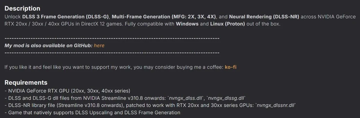 dlss unlocked — new mod unlocks dlss 5 and frame generat imagen 1