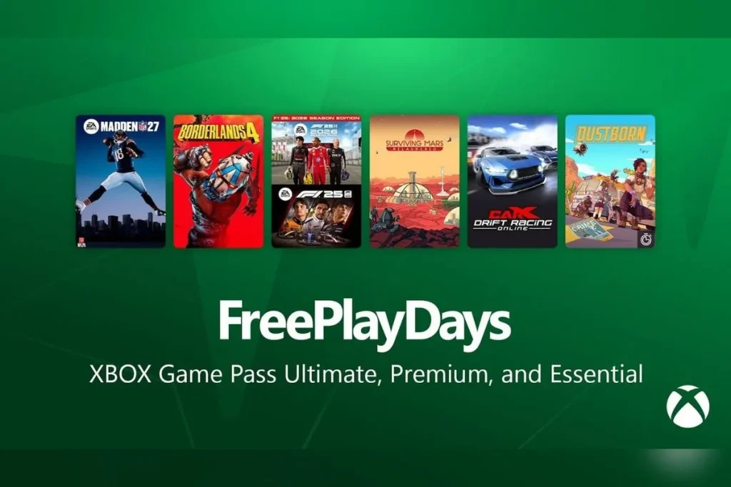Borderlands 4 y Madden NFL 27 llegan gratis a Xbox este fin de semana free play days — Borderlands 4 y Madden NFL 27 llegan gratis a Xbox este fin de semana