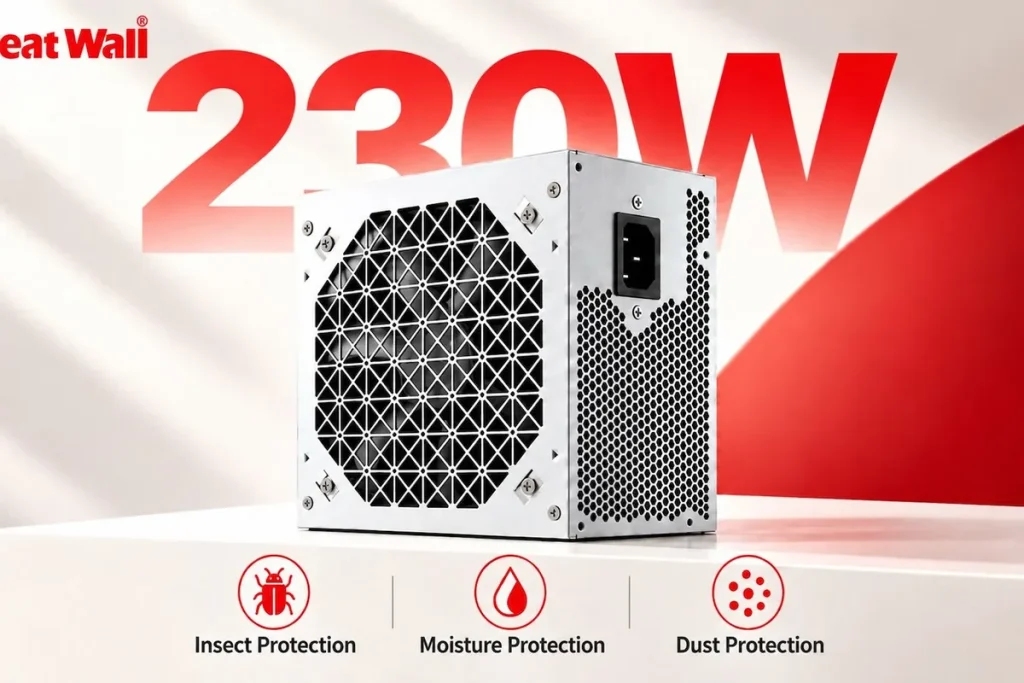 Great Wall 230W PSU — Great Wall lanza una fuente de 230 W que repele insectos, polvo y humedad