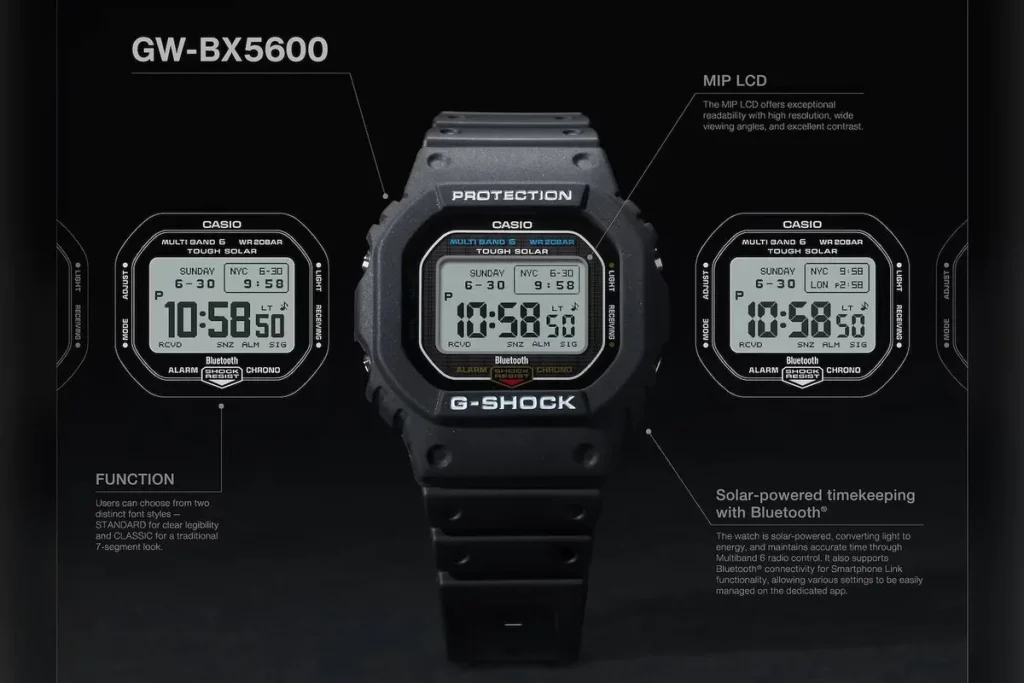 GW-BX5600 precio especificaciones — Casio lleva a EE. UU. sus G-Shock 5600 con pantalla MIP