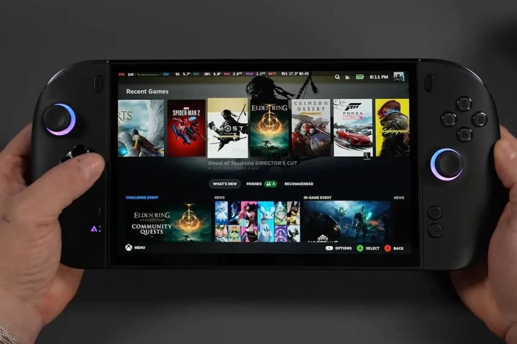 handheld gaming SteamOS prueba — La OneXPlayer X2 Mini Pro supera los 60 FPS con SteamOS en juegos AAA