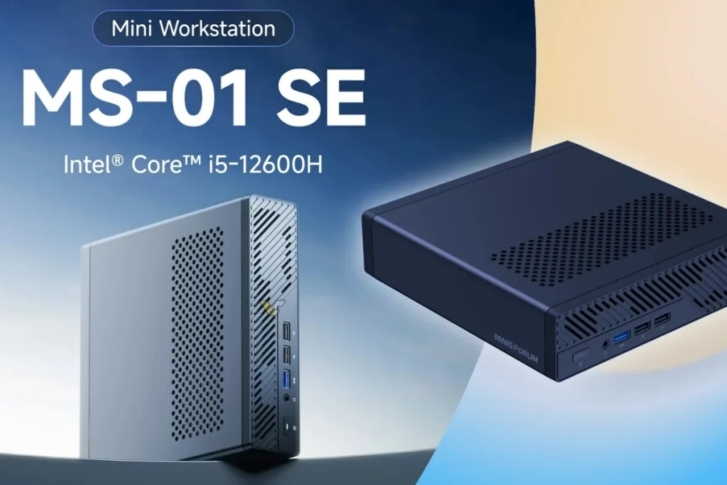 Minisforum recorta el MS-01 hasta 375 dólares y elimina los 10GbE Minisforum MS-01 SE — Minisforum recorta el MS-01 hasta 375 dólares y elimina los 10GbE