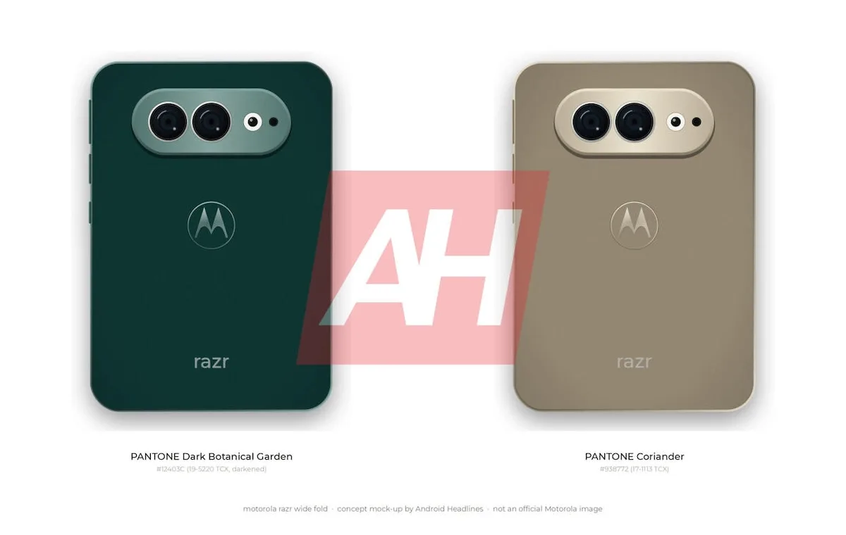 Motorola Razr Wide — Unofficial render of the Motorola wide foldable.