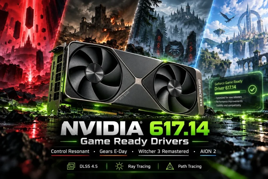 NVIDIA prepara cuatro estrenos con trazado de rayos y DLSS 4.5 NVIDIA GeForce Driver 617.14 — NVIDIA prepara cuatro estrenos con trazado de rayos y DLSS 4.5