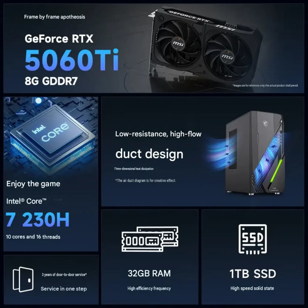 pc gamer rtx 5060 ti 16gb — MSI launches new RTX 5060 gaming PC with “Raptor Lake” Core 7 230H mobile CPU