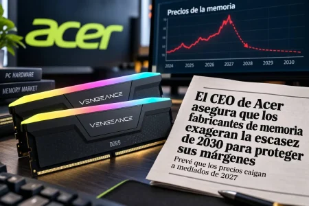 El CEO de Acer cuestiona la escasez de RAM hasta 2030 y prevé una bajada en 2027 precio memoria ram — El CEO de Acer cuestiona la escasez de RAM hasta 2030 y prevé una bajada en 2027
