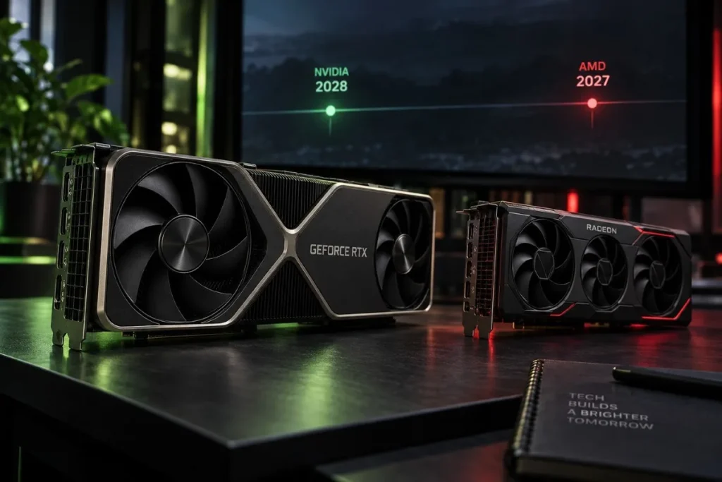 rtx 5000 super — Las RTX 60 se retrasarían a 2028 y AMD solo lanzaría una RDNA 5 en 2027