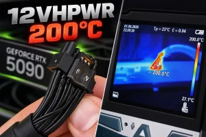 La RTX 5090 vuelve a derretir su conector: el cable llegó a 175 °C RTX 5090 cable — La RTX 5090 vuelve a derretir su conector: el cable llegó a 175 °C