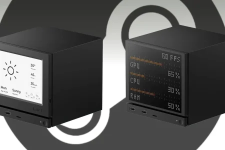 JSAUX añade una pantalla E-Ink a Steam Machine con 16 días Steam Machine pantalla E-Ink — JSAUX añade una pantalla E-Ink a Steam Machine con 16 días
