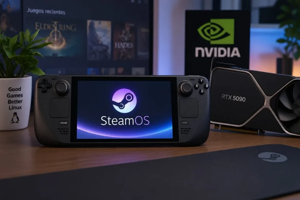 Valve prepara el soporte nativo de NVIDIA para SteamOS, pero aún rinde menos SteamOS driver GPU NVIDIA — Valve prepara el soporte nativo de NVIDIA para SteamOS, pero aún rinde menos