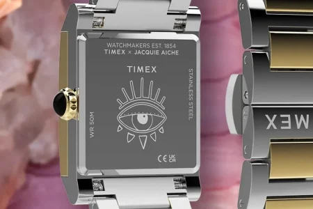 Timex adorna sus dos nuevos relojes Éclat con cuarzo rosa y 28 cristales timex jacquie aiche — Timex adorna sus dos nuevos relojes Éclat con cuarzo rosa y 28 cristales