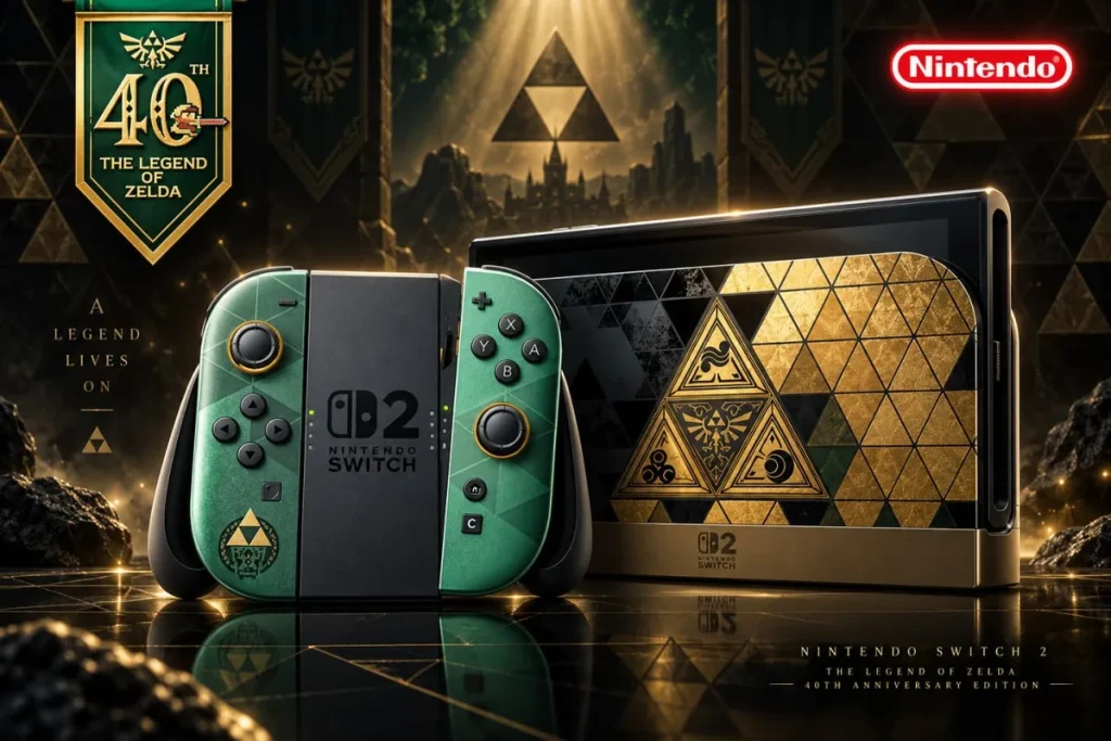 Nintendo prepara más unidades de la Switch 2 de Zelda, sin fecha Zelda 40 Aniversario — Nintendo prepara más unidades de la Switch 2 de Zelda, sin fecha