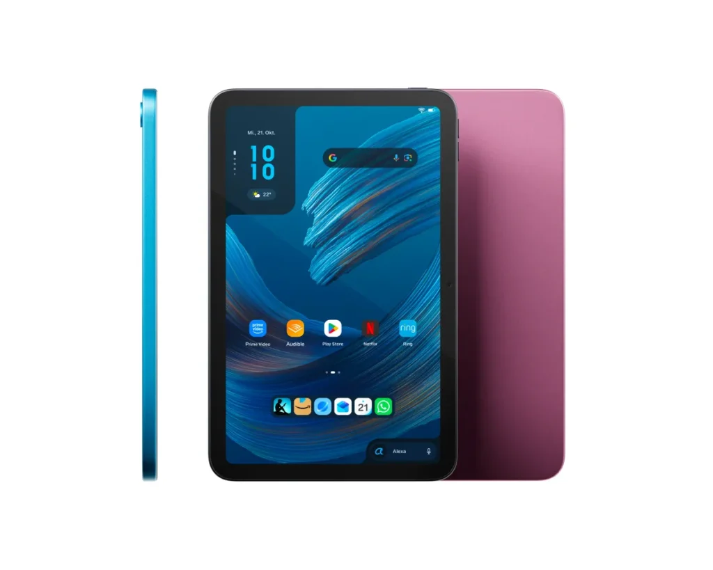 Amazon Alexa Tablet 8 con pantalla y carcasas de colores