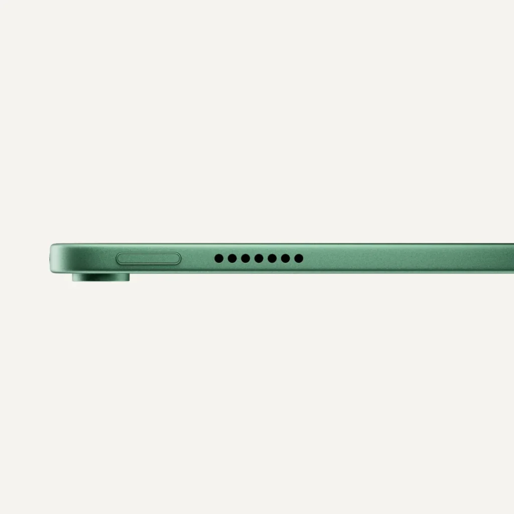 Perfil lateral verde del Amazon Alexa Tablet 11
