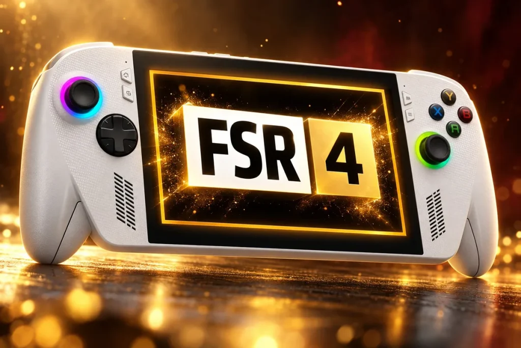 AMD FSR 4 — AMD llevará FSR 4 a APU, portátiles y consolas portátiles en 2026