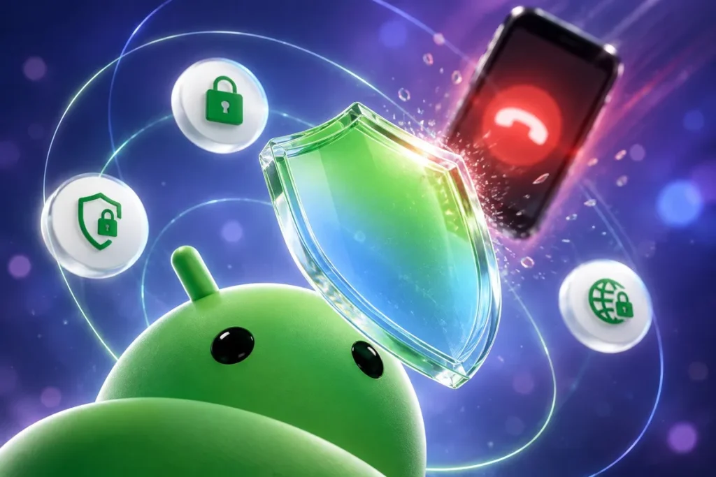 Android cuelga automáticamente las llamadas con número de banco falseado y estrena defensas con IA Android protección — Android cuelga automáticamente las llamadas con número de banco falseado y estrena defensas con IA