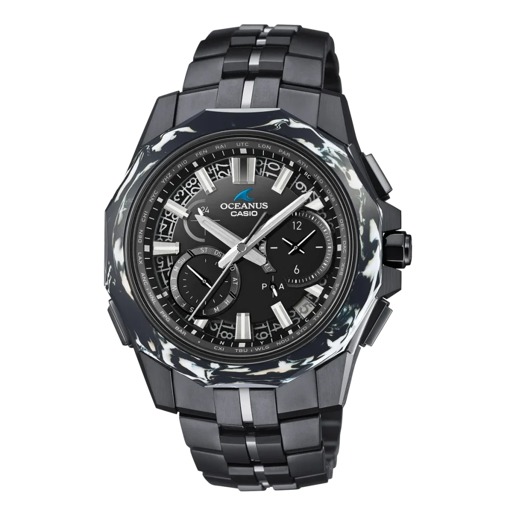 Casio Oceanus Manta — Reloj Oceanus Manta con bisel cerámico marmoleado