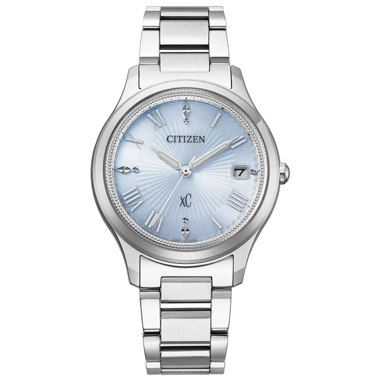 Citizen xC hikari — Citizen EO1240-58L de acero sin recubrimiento, con esfera azul pálida