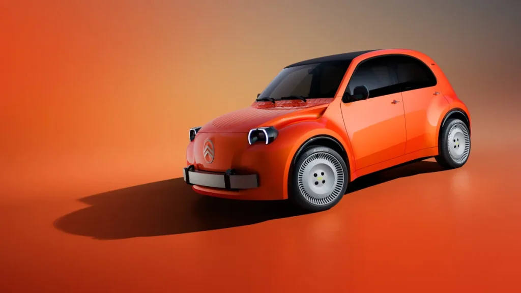 Citroën 2 CV eléctrico, conocido como Ente, en su versión de coche eléctrico