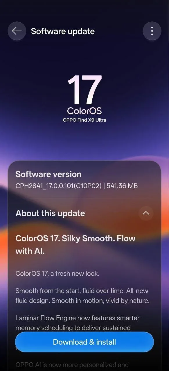 Actualización ColorOS 17 en OnePlus 15 y Oppo Find X9 Ultra