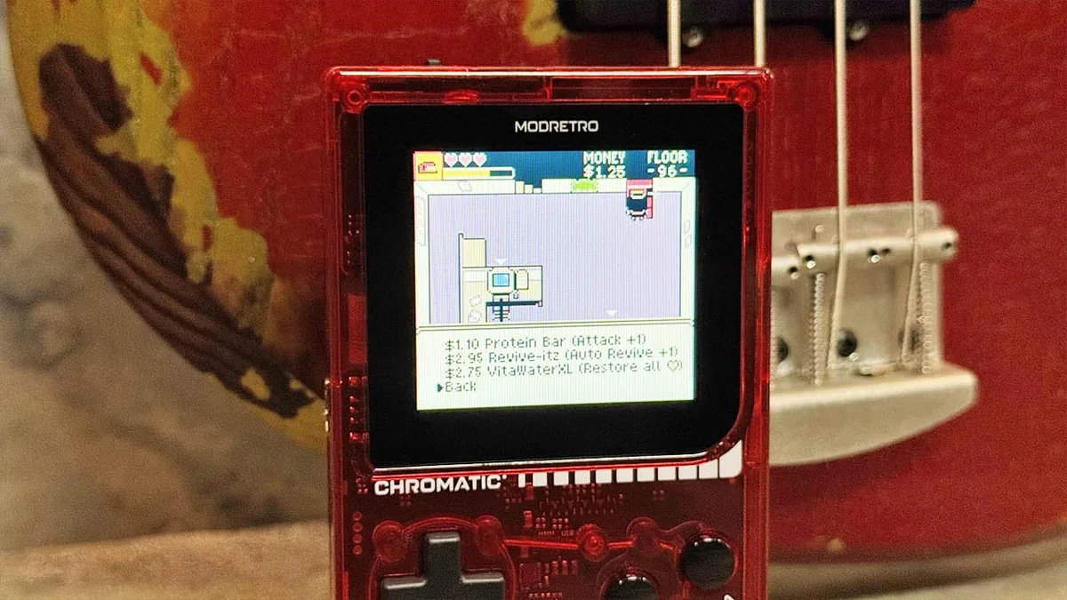 Uso de objetos de la máquina expendedora en Corporate Rot para Game Boy Color