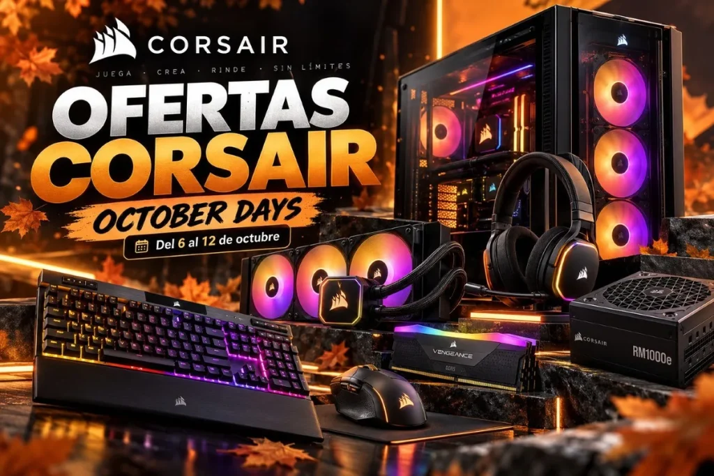 Las ofertas de Corsair en los October Days 2026 Corsair October Days 2026 — Las ofertas de Corsair en los October Days 2026