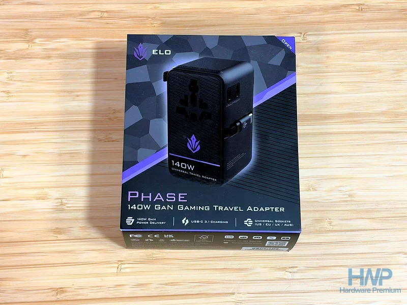 Caja del cargador de viaje ELO Phase de 140 W