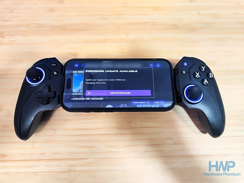 Aviso de actualización de firmware del Elo Vagabond en la app Unleashed