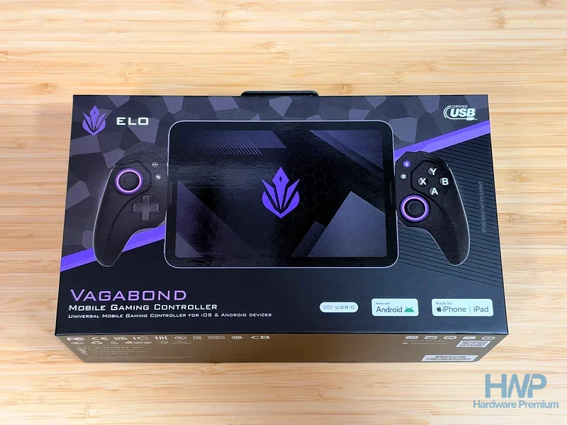 Parte frontal de la caja del mando para móvil Elo Vagabond