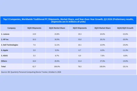 IDC: el mercado de PC cae un 20,1 % interanual y encadena dos trimestres seguidos de descensos envíos de PC IDC — IDC: el mercado de PC cae un 20,1 % interanual y encadena dos trimestres seguidos de descensos