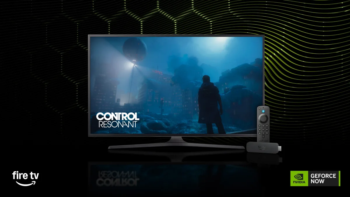 Logotipo de GeForce NOW con rendimiento de clase RTX 5080 para jugar a Call of Duty: Modern Warfare 4