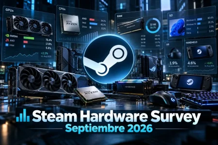 geforce rtx 5070 — La RTX 5070 lidera Steam y los 32 GB superan a los 16 GB