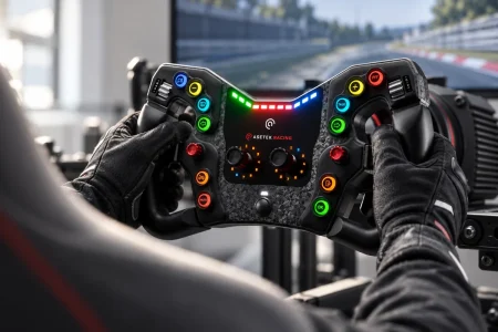 Asetek Racing adelanta el GT Nova, un volante con pantalla OLED para resistencia y GT
