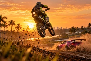GTA 6 motocross — CyberLeek filtra GTA 6 con motos de cross, coches tuneados y cámara en primera persona