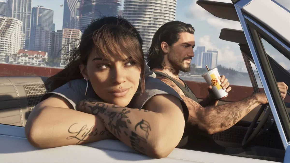 Escena de Grand Theft Auto VI con entorno urbano