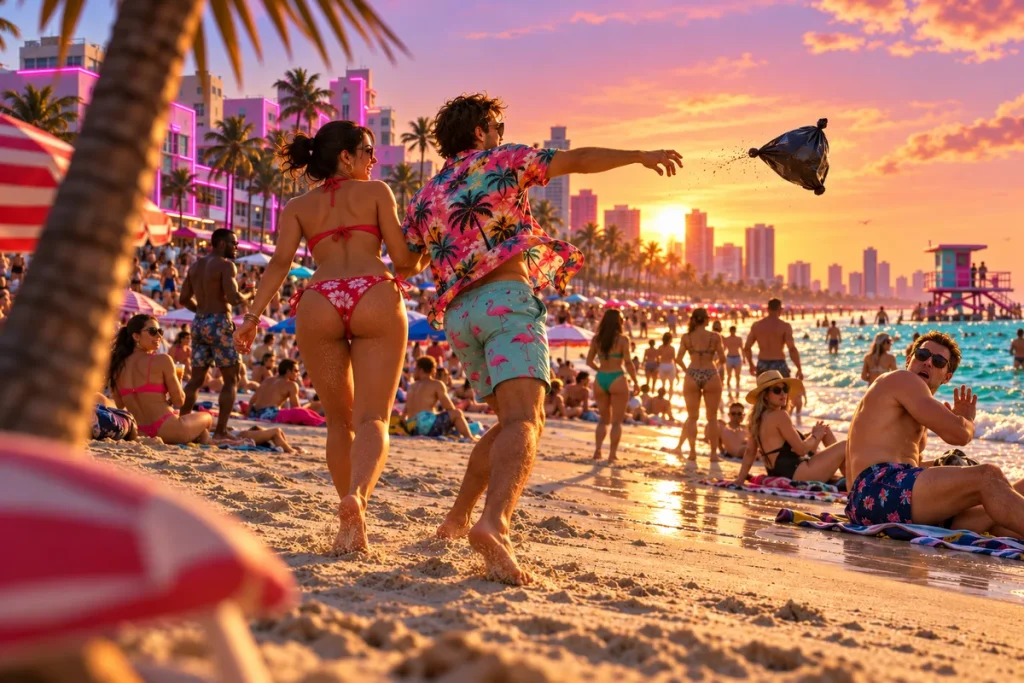 Un episodio de South Park muestra GTA 6 con una pelea de excrementos de perro en una playa de Vice City Un episodio de South Park muestra GTA 6 con una pelea de excrementos de perro en una playa de Vice City