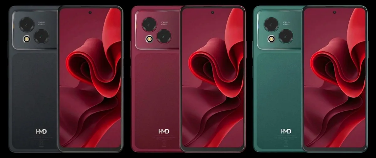 Diseño del nuevo HMD Vibe 2 Max, con cámara de 108 MP y batería de 6.000 mAh