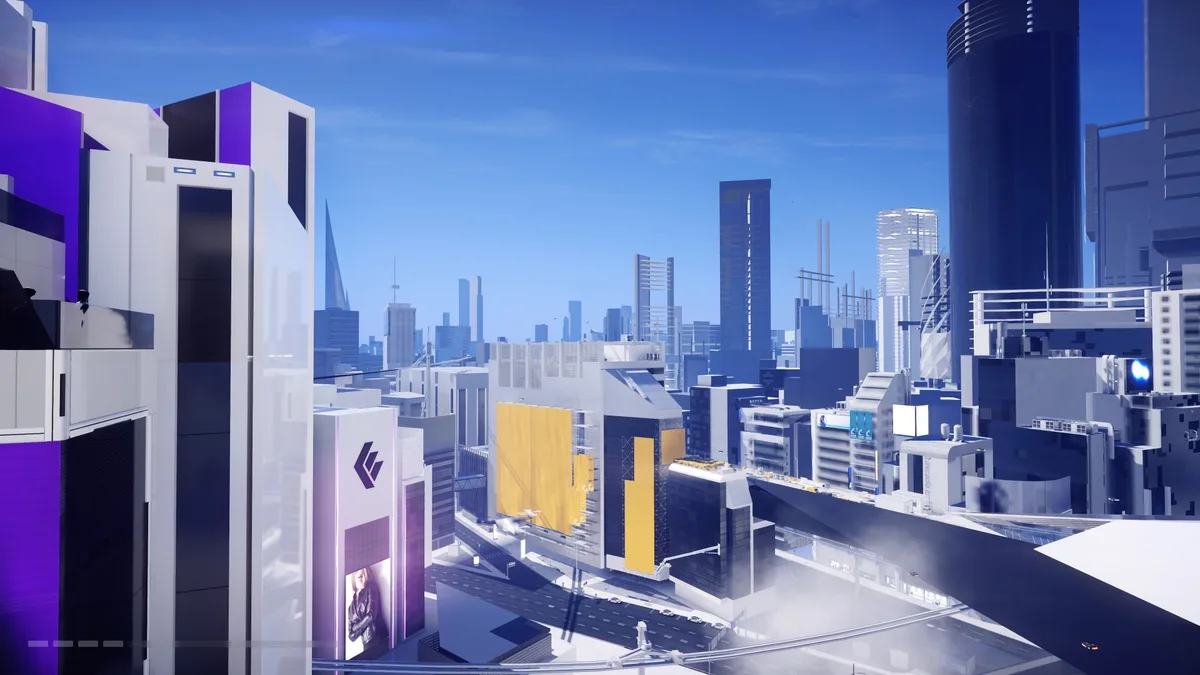 juego parkour descuento Steam — Pictured: A gameplay screenshot from Mirror's Edge Catalyst.