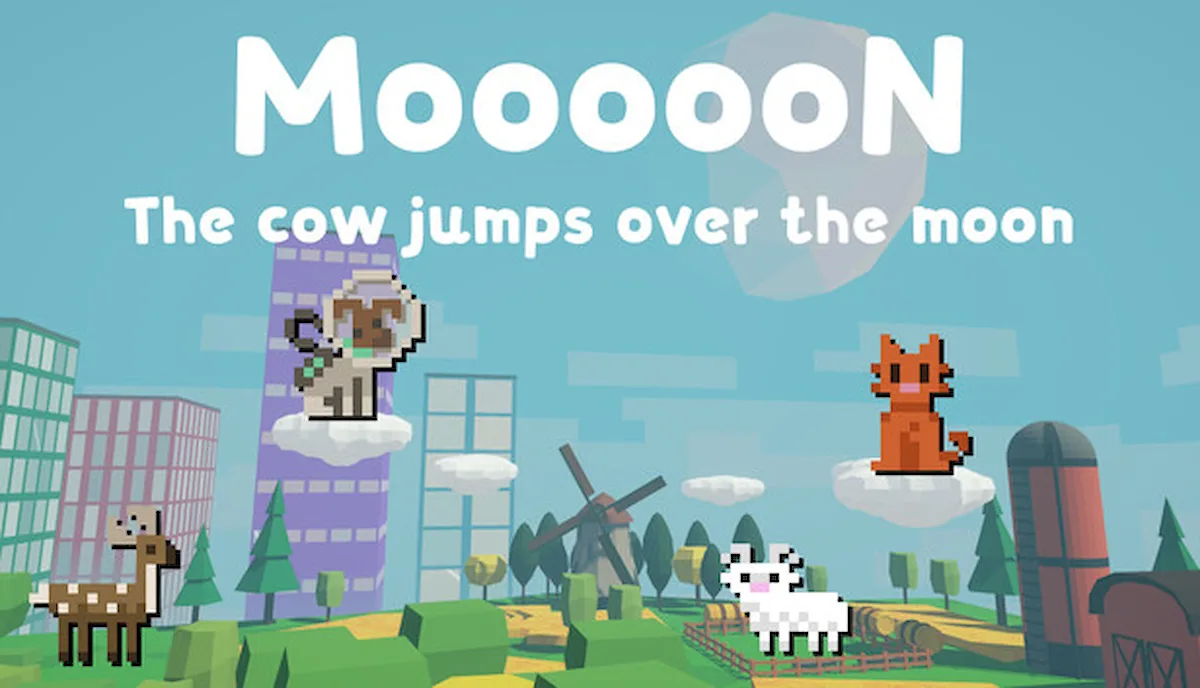 juegos gratis Steam Halloween — MoooooN, juego gratis de Steam por Halloween en el que una vaca salta sobre la luna