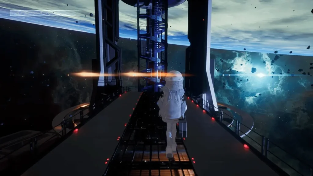 Pasarela de la estación espacial en Laica