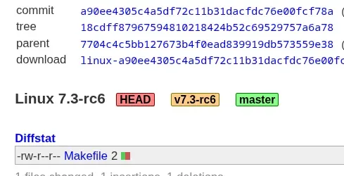 linux kernel 7.3 — Linux 7.3-rc6 Git tag