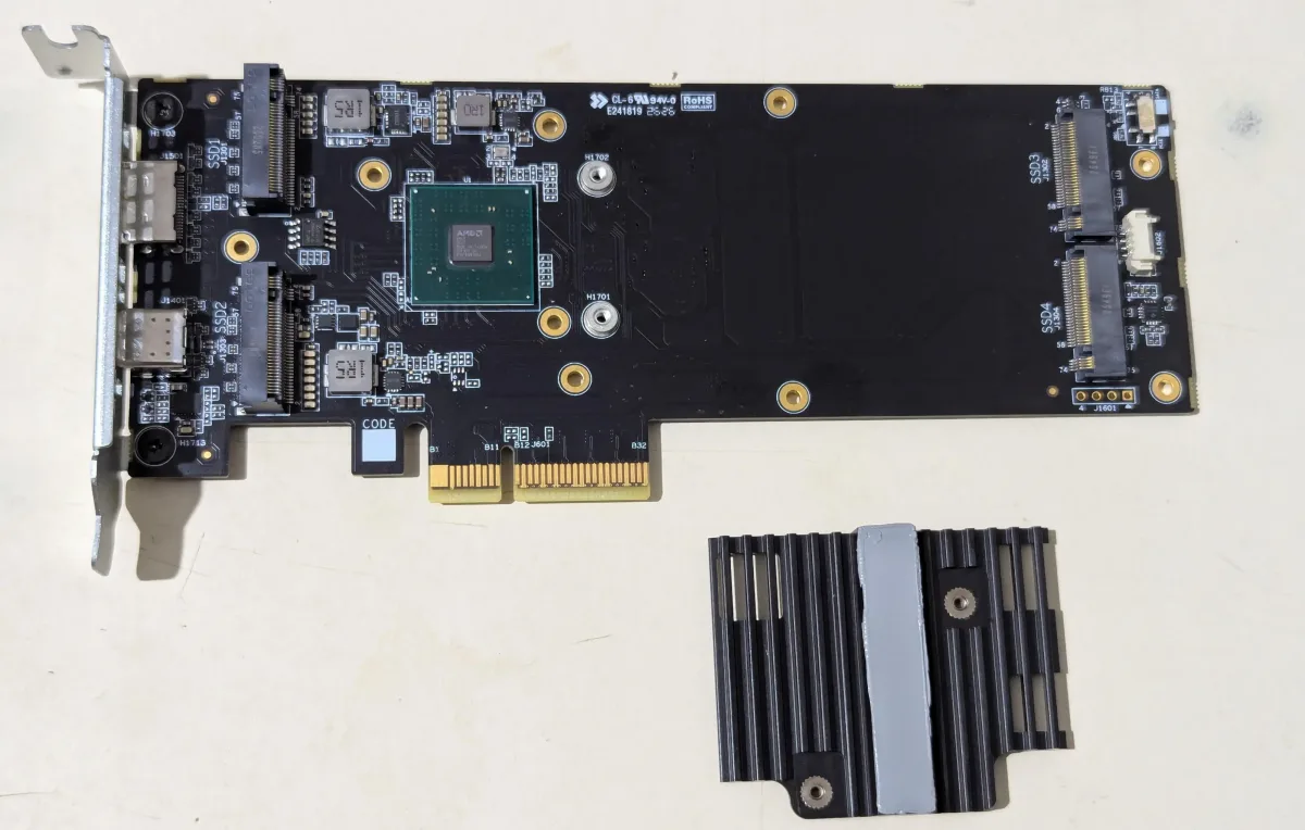 MINISFORUM ESP4B — MINISFORUM puts AMD B850 chipset on $136 PCIe card with four M.2 slots