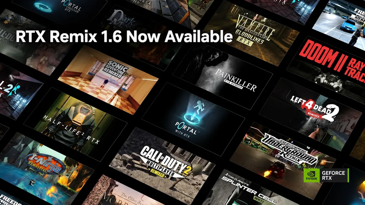 Collage de Portal RTX y Half-Life 2 RTX con NVIDIA DLSS 5