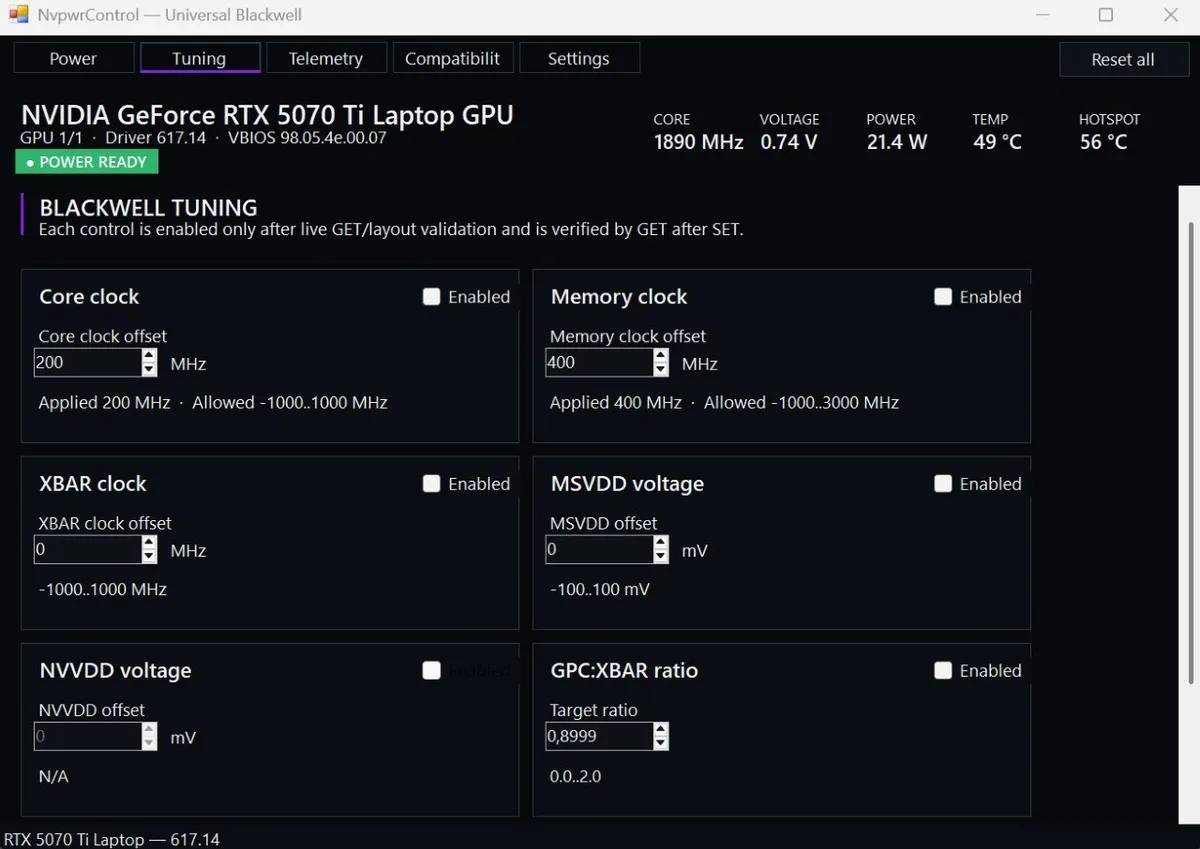 nvpwrcontrol rtx 50 laptop soporte modo imagen 2