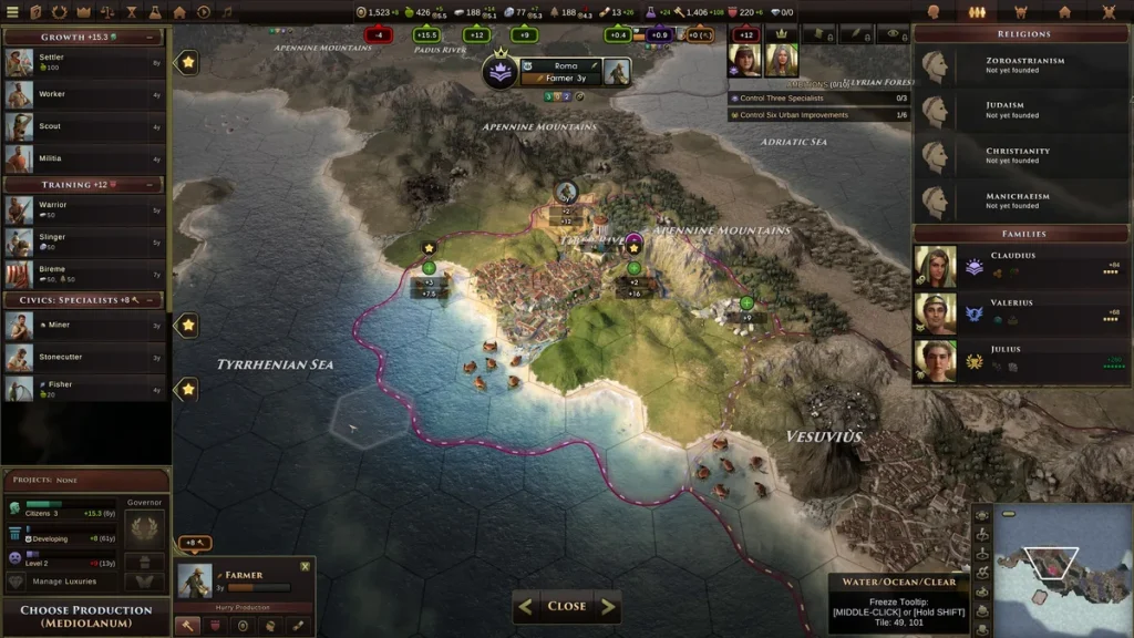 old world steam — Pictured: A gameplay screenshot from Old World.