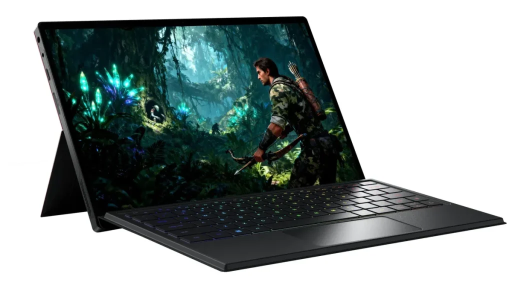 Tableta ONEXPLAYER Super X Pro con juego en pantalla
