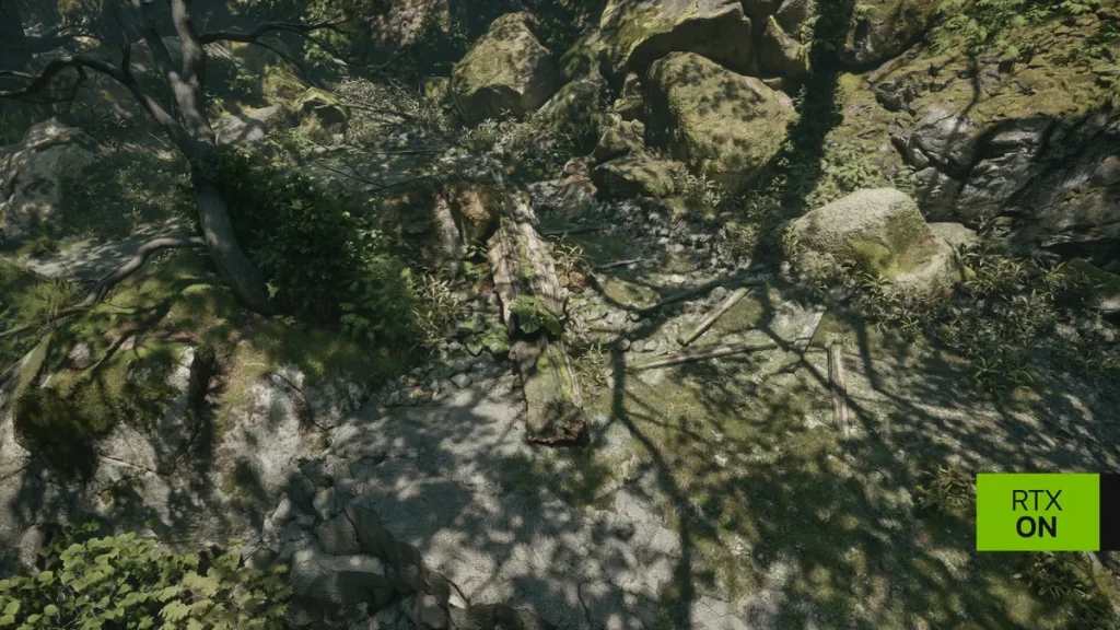 Escena de Phantom Blade Zero sin las mejoras de path tracing de NVIDIA