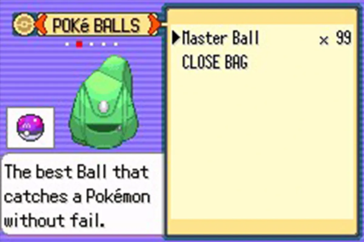Truco para conseguir 99 Master Balls en Pokémon Wishes of Tomorrow